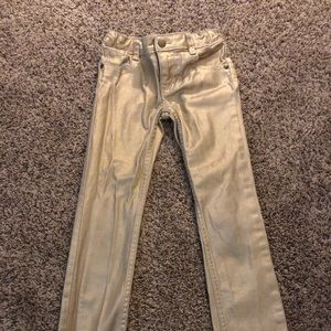 Crazy 8 size 7 gold jeans
